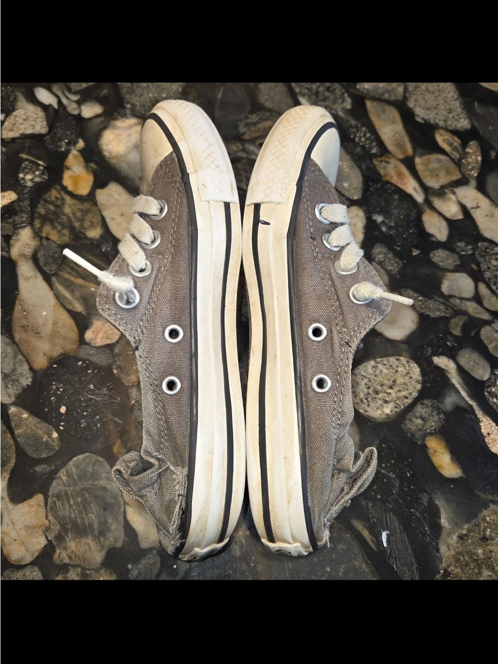 Converse Chuck Taylor All Star Shoreline Slip On Gray Sneakers Womens 5 - Picture 4 of 6